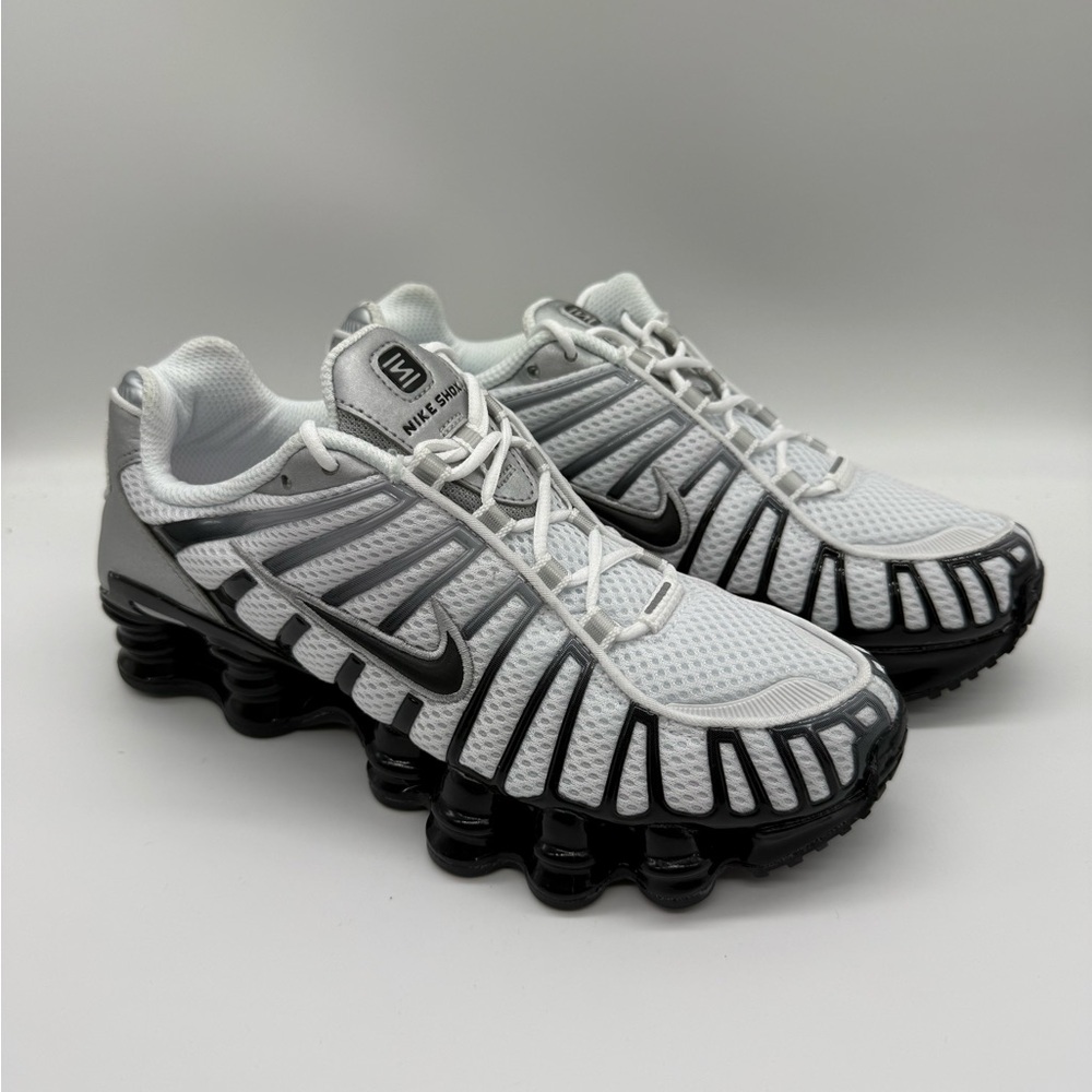 Nike Shox TL Metallic Silver Black Womens Sneakers Sz 6.5